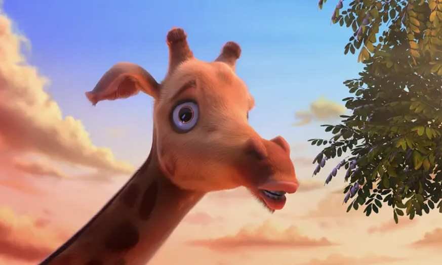 Charlie Puth as a giraffe Earth Day of Lil Dicky