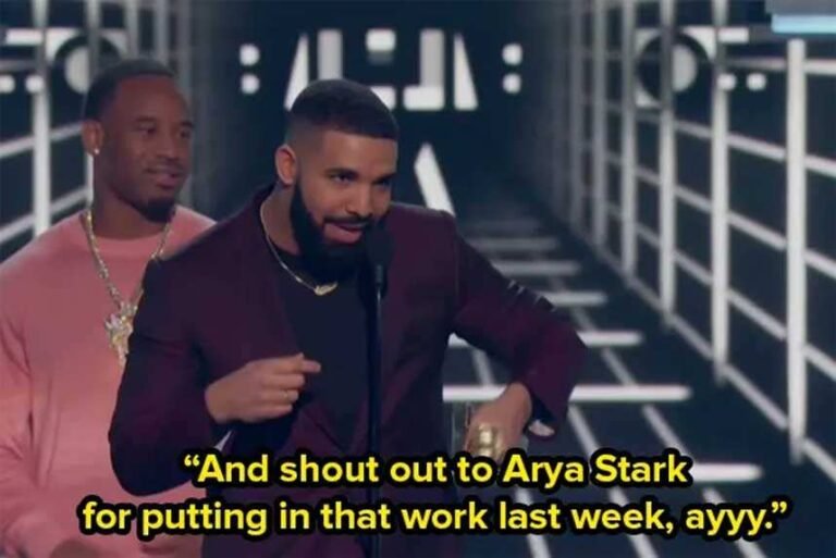 Drake Thanked Arya Stark In His BBMAs Acceptance Speech.